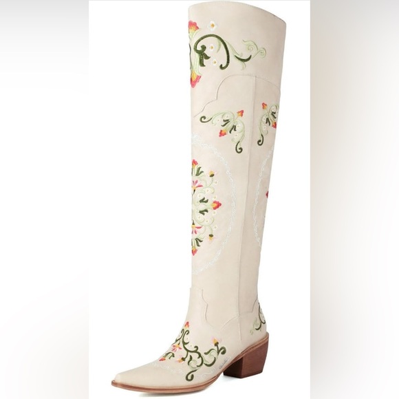 FLORESITA Floral Embroidered Over the Knee Boots - Picture 4 of 4